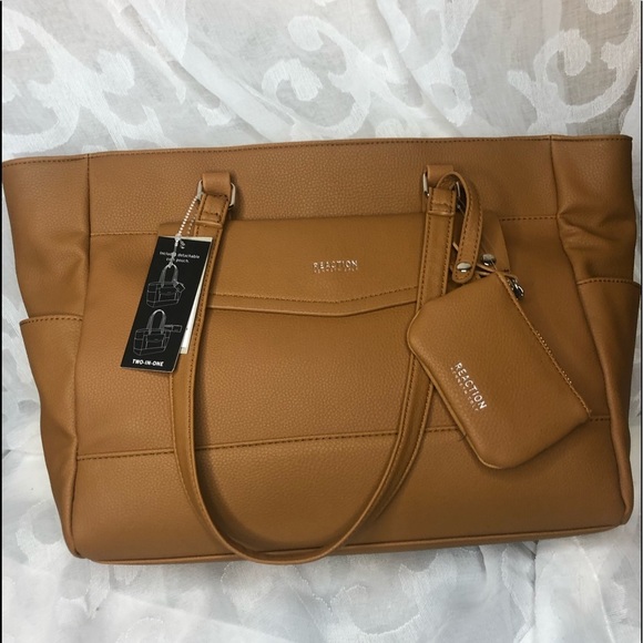 Kenneth Cole Reaction Handbags - NWT Kenneth Cole 2-in-1 in Cognac